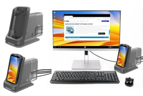 Zebra Display-/Workstation-Dock, HDMI, Ethernet, 4× USB-A, 3,5 mm – für TC53, TC58