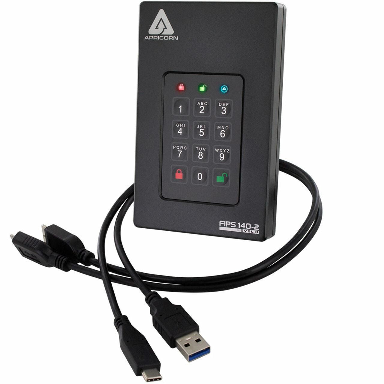 Apricorn Aegis Fortress L3 – für USB 3,2 Gen 1 (Micro-USB B)