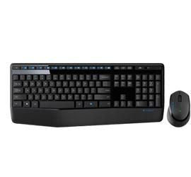 Logitech MK345 – Tastatur- und Maus-Set – 2,4 GHz USB-A (Empfänger) – QWERTY (US-INT) – Schwarz