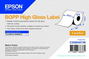 Epson Endlos-Kartonschilder, 203 mm × 68 m, BOPP