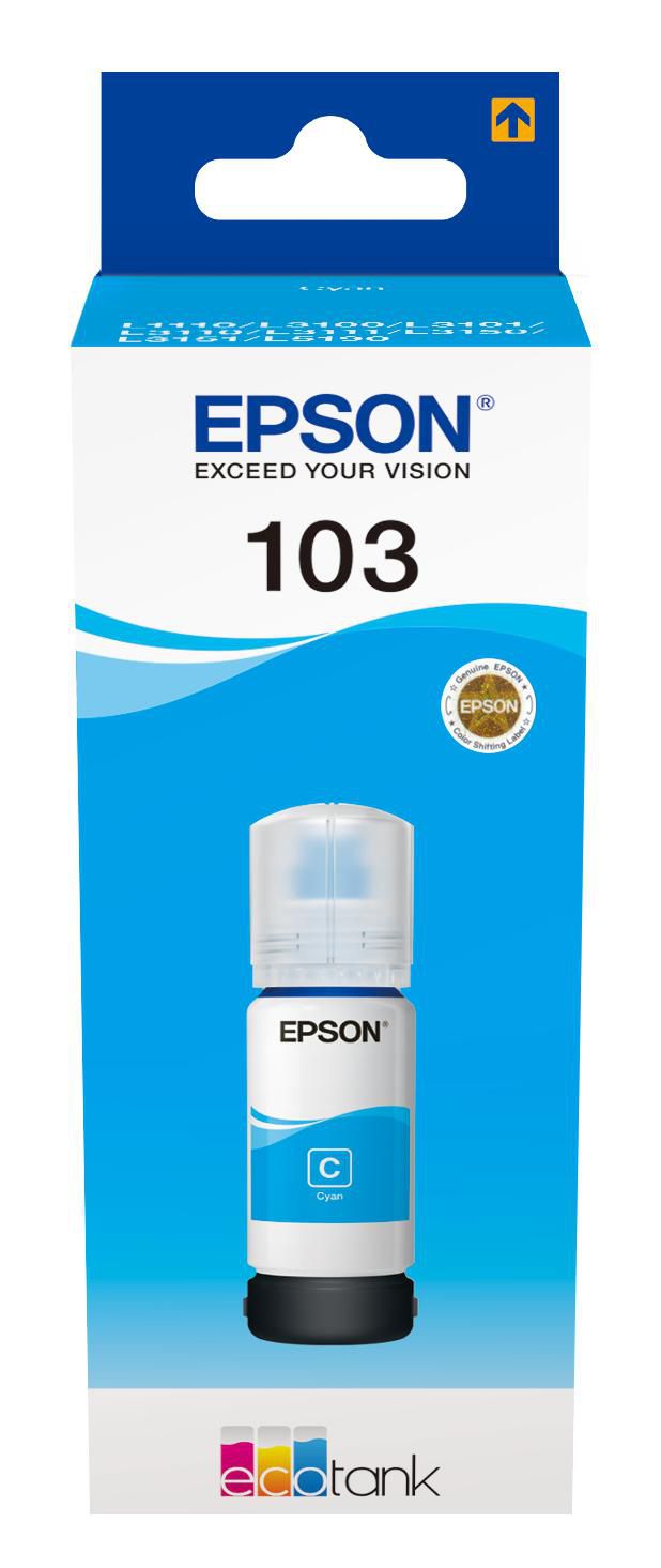 Epson Tintenpatrone 103, Cyan – für EcoTank