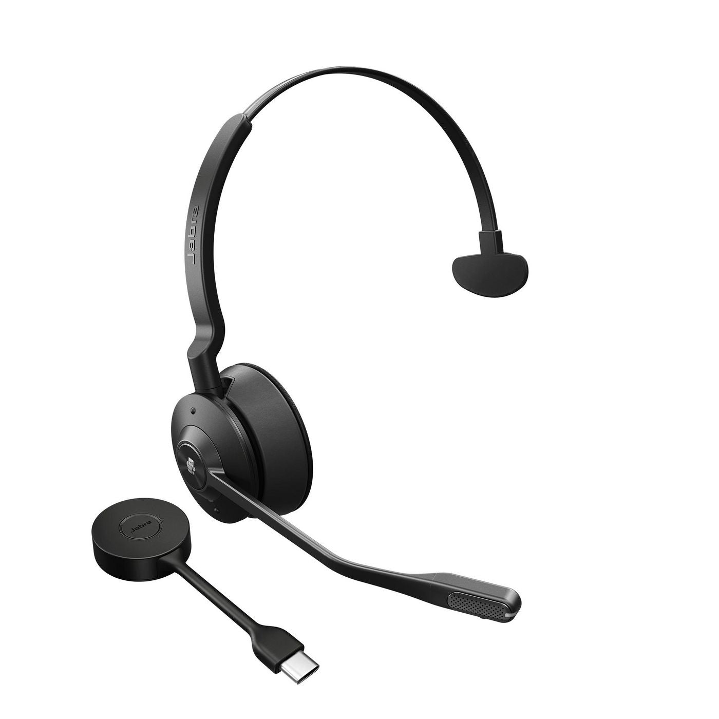 Jabra Engage 55 Office-Headset – On-Ear, Mono, BT, mit USB-C-Dongle, Schwarz, Titan