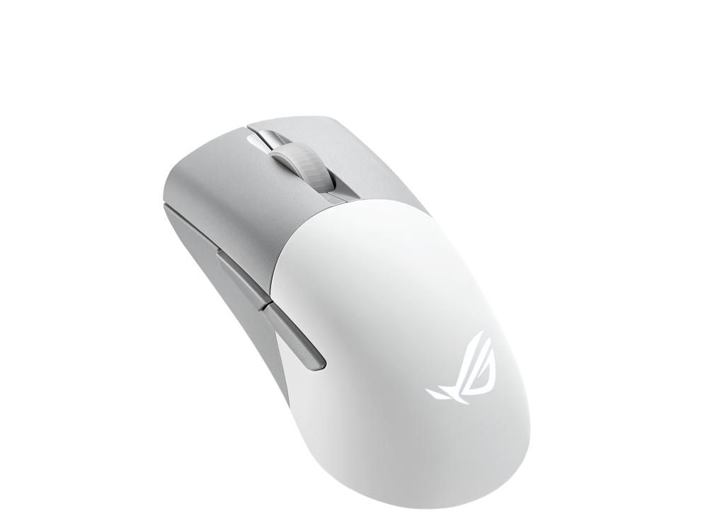 ASUS ROG Keris Wireless AimPoint – Gaming-Maus – Kabellos (Bluetooth/2,4 GHz), 36000 DPI, Rechts, Weiss