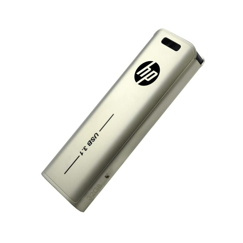 HP X796W USB-Stick 32 GB – USB-A 3.2 Gen 1, 75 MB/s Lesen, Dia, mit Schlüsselanhänger, Silber