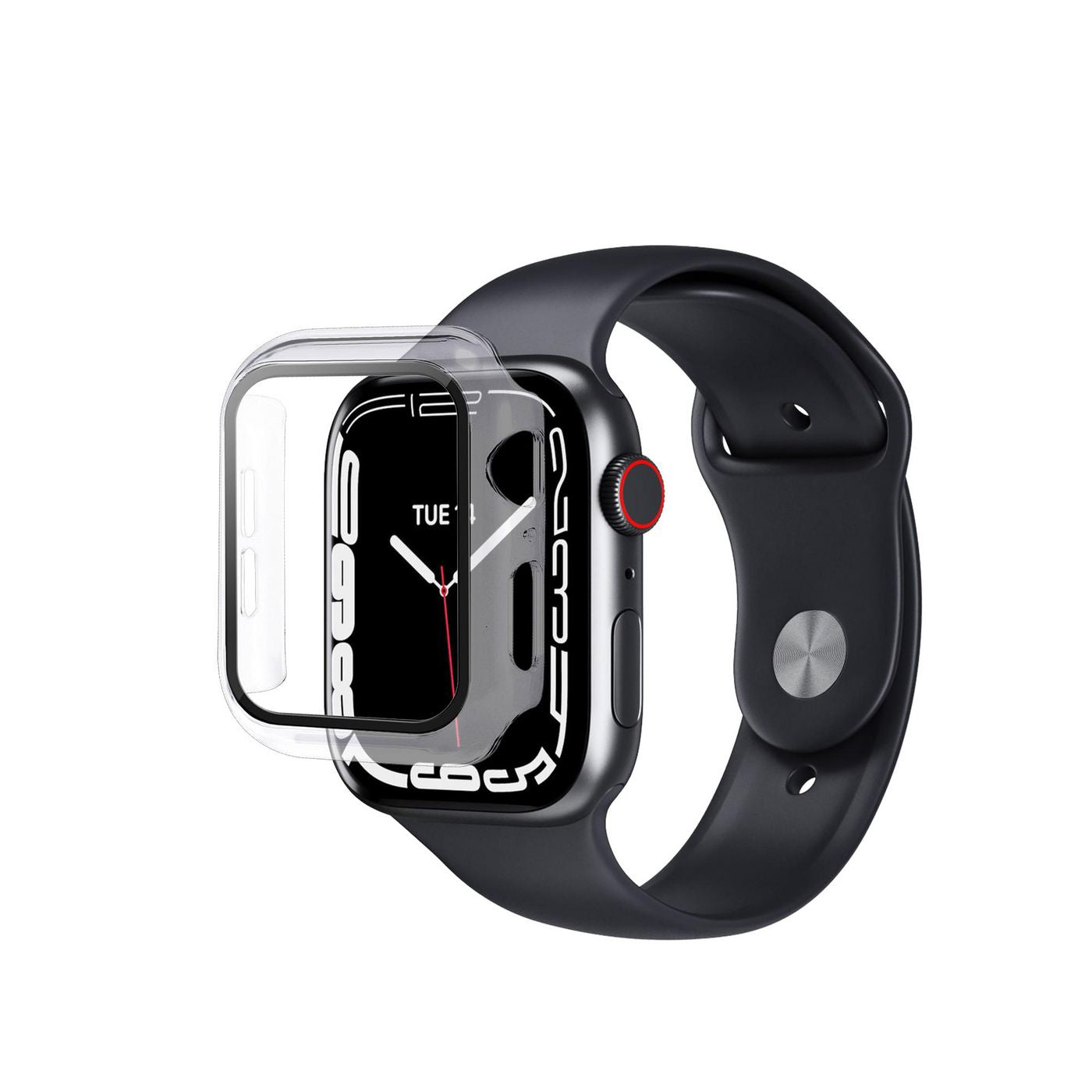 eSTUFF Displayschutz (Panzerglas), Full Body – für Apple Watch Series 6/7/8