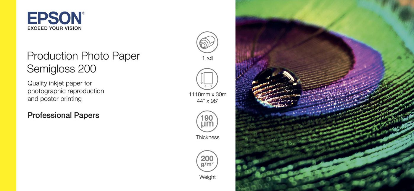 Epson Semigloss 200 Fotopapier – seidenmatt, 200 g/m² – für SureColor SC-P10000/SC-P20000/SC-P9000