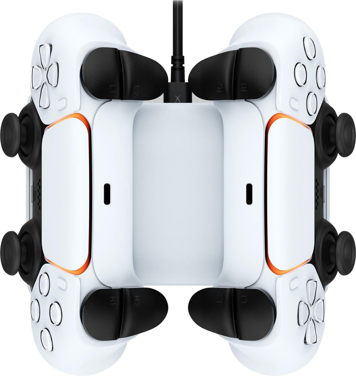 HyperX ChargePlay Duo Ladestation 10 W – inkl. USB-Kabel – für PlayStation 5 – schwarz/weiss