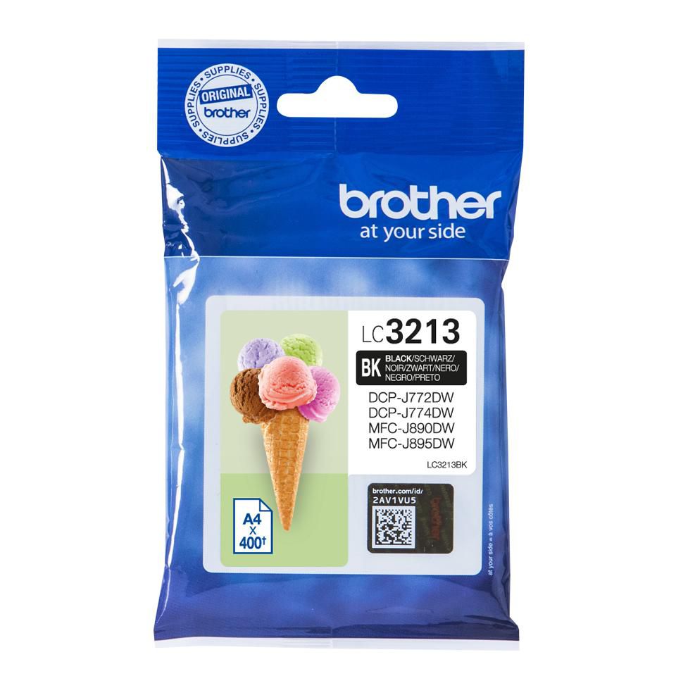 Brother LC-3213XL Schwarz Tintenpatrone (Original) – 400 Seiten – für DCP-J772DW/774DW, MCF-J890DW/895DW …