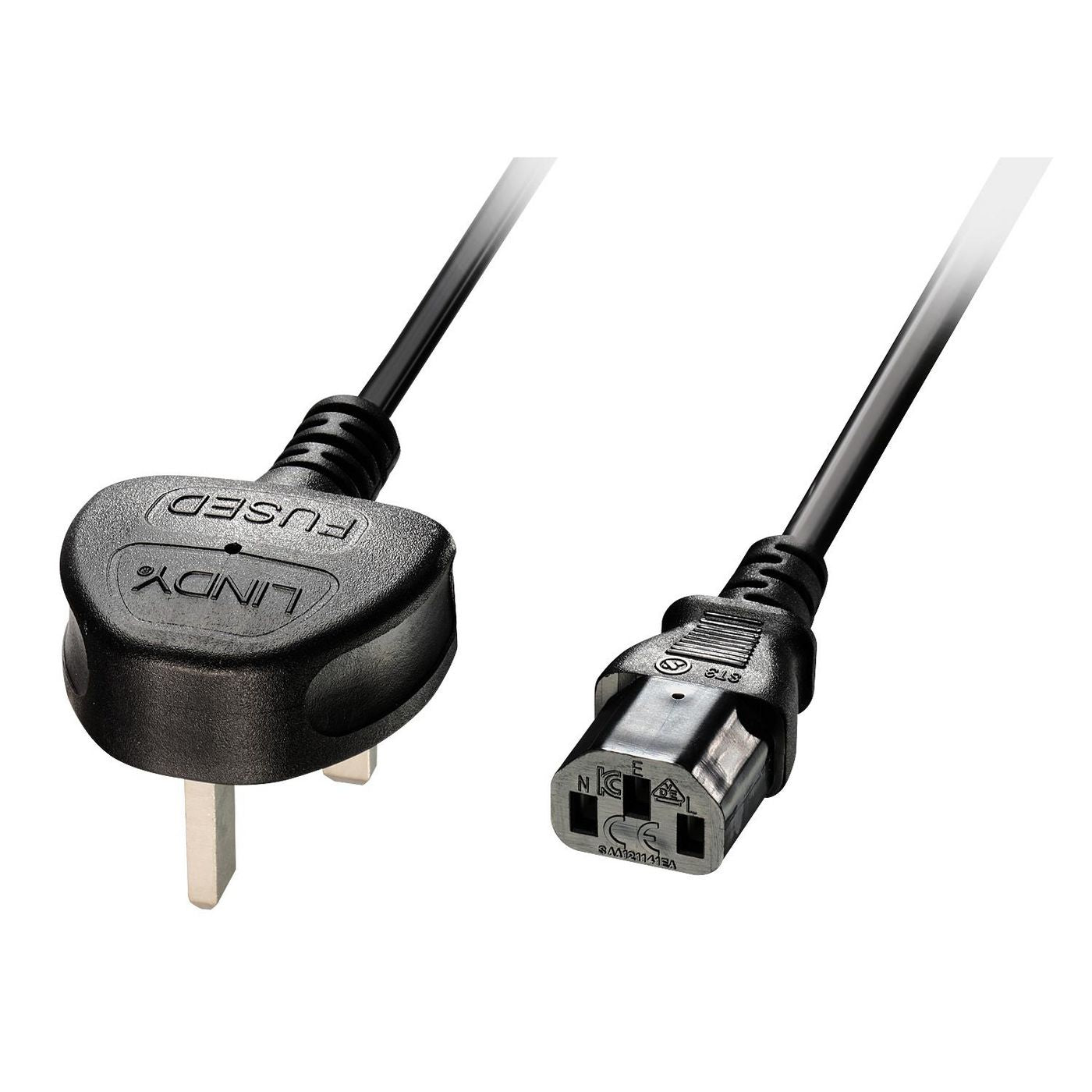 Lindy Netzkabel, IEC C13 auf UK-Stecker, 5 m