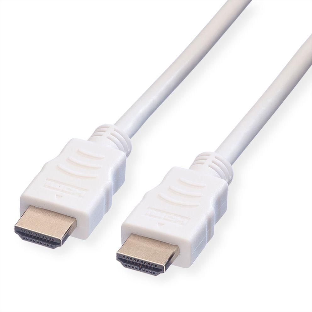 VALUE HDMI Kabel – 4K – 7,5 m – ARC, Ethernet – Weiss