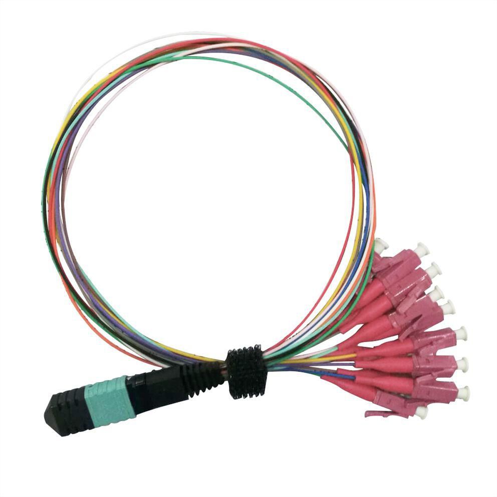 VALUE LWL-Patchkabel – MPO–12× LC, OM4, 2 m