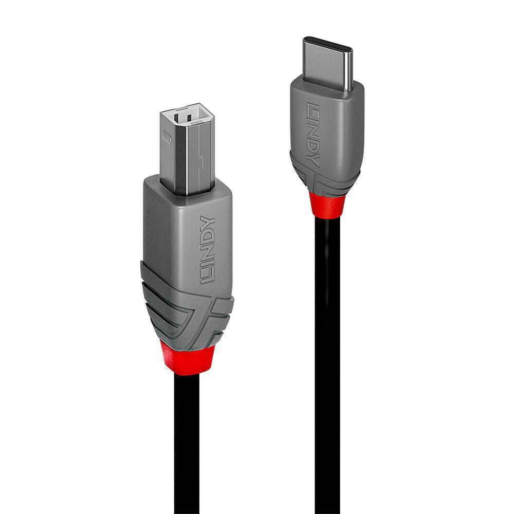 Lindy USB-Kabel, USB-C zu USB-B, 1 m, USB 2.0