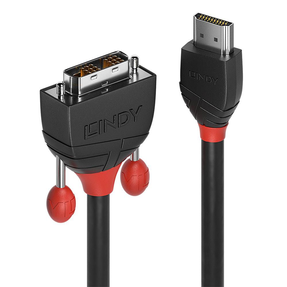 Lindy HDMI (Stecker) auf DVI (Stecker) Adapter, Single Link, 2 m