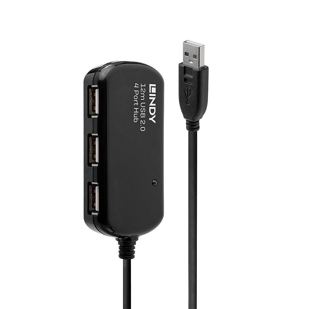 Lindy 42783 USB-Hub – USB 2.0, 4× USB-A, für Windows/Mac/Linux