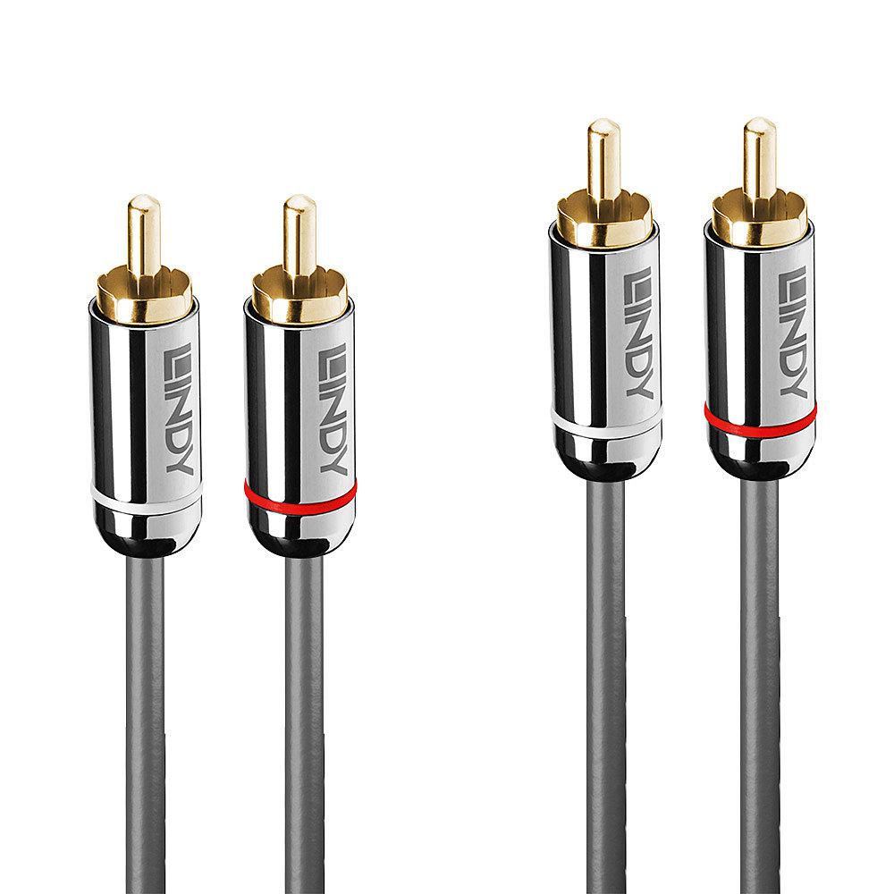 Lindy Audiokabel RCA (Stecker) auf RCA (Stecker) – 2 m, Anthrazit