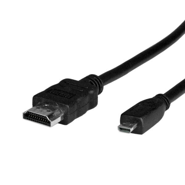 VALUE Micro-HDMI auf HDMI Kabel HDMI High Speed mit Ethernet 4K 30 Hz – 2 m – ARC, Ethernet