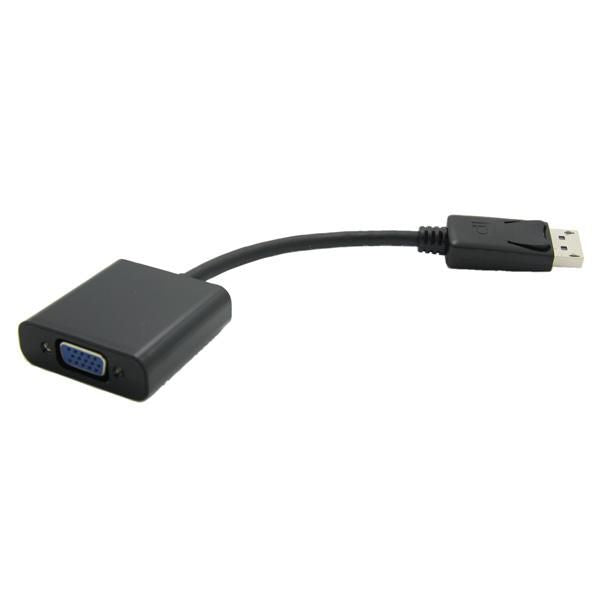 VALUE DisplayPort zu VGA Adapter – 1920 × 1080 / 1920 × 1200 @ 60 Hz, aktiv, 0,15 m – Schwarz