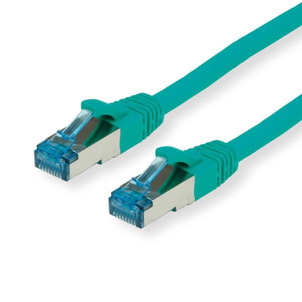 VALUE Cat6A Patchkabel – S/FTP (PiMF), 15 m, grün, LSZH, RJ-45