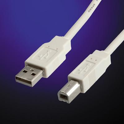 VALUE USB-Kabel – USB-A auf USB-B – USB 2.0 (480 Mbit/s) – 3 m – Grau