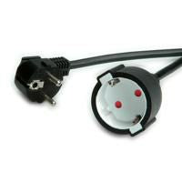 VALUE Verlängerungskabel – Schuko (CEE 7/7)–Schuko (CEE 7/7), 10 m, 230 V/16 A, schwarz