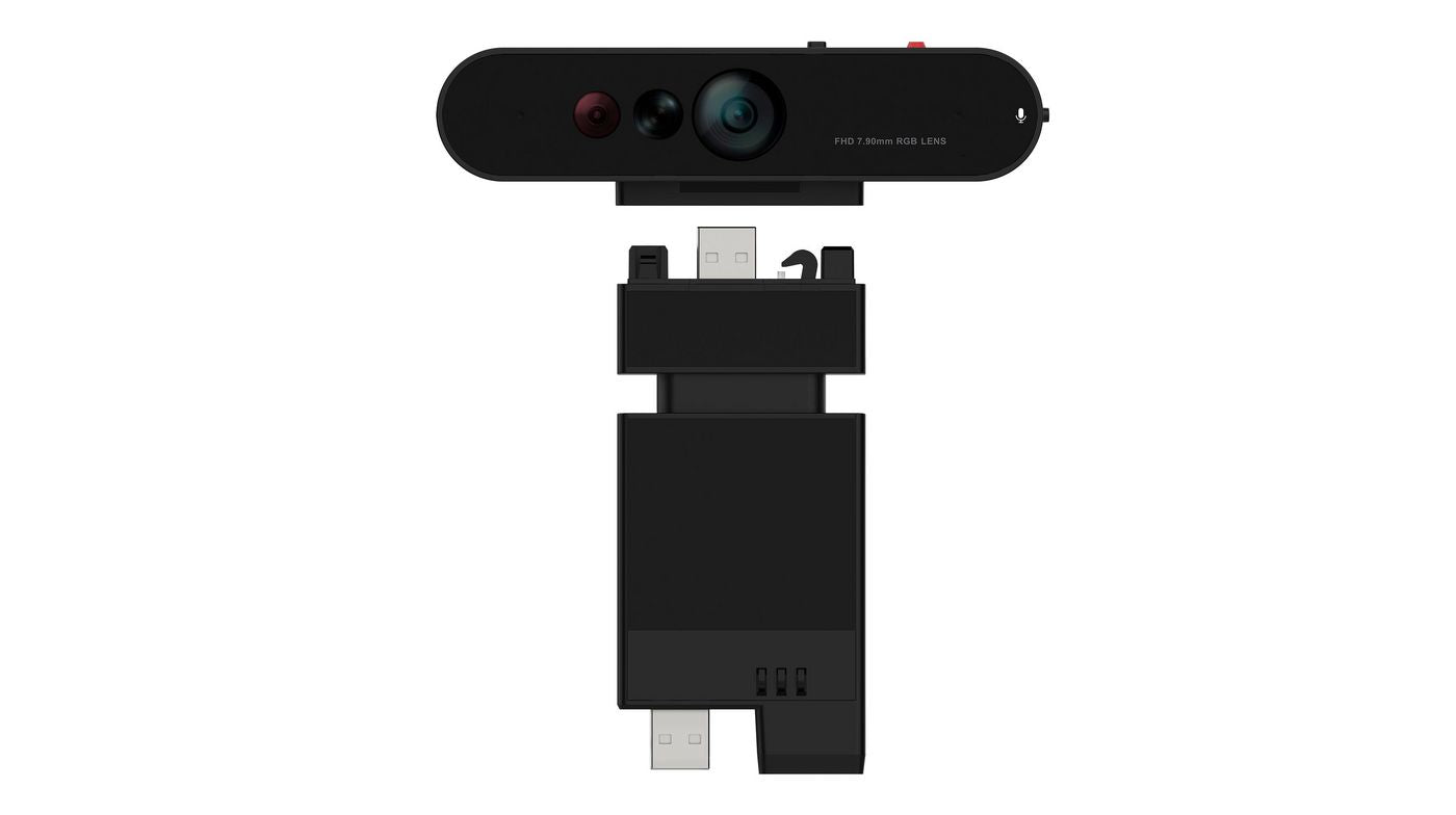Lenovo ThinkVision MC60 (S) Webcam – Full HD 1080p, 30 fps, USB 2.0, Sichtschutz – Schwarz
