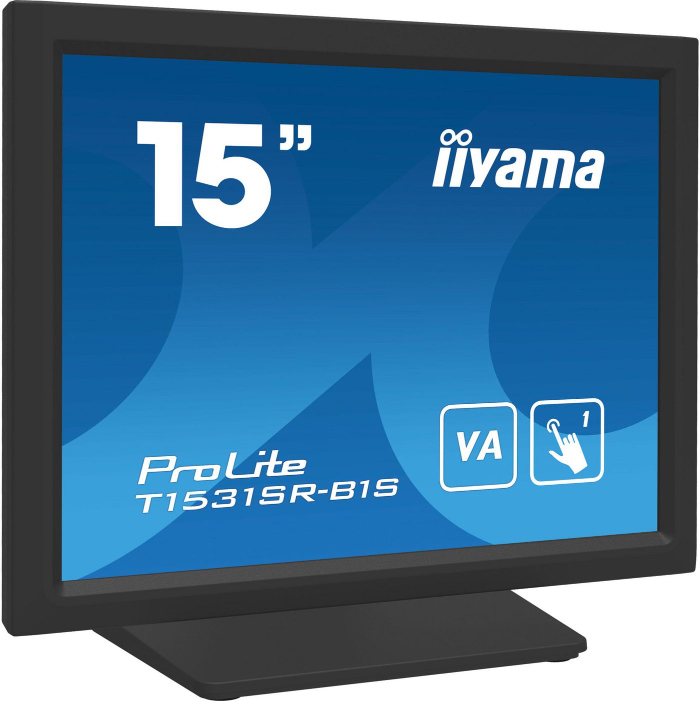 iiyama T1531SR-B1S – Monitor, 15", VA, Touch, 60 Hz, 280 cd/m², Lautsprecher, VESA 100 × 100, Schwarz