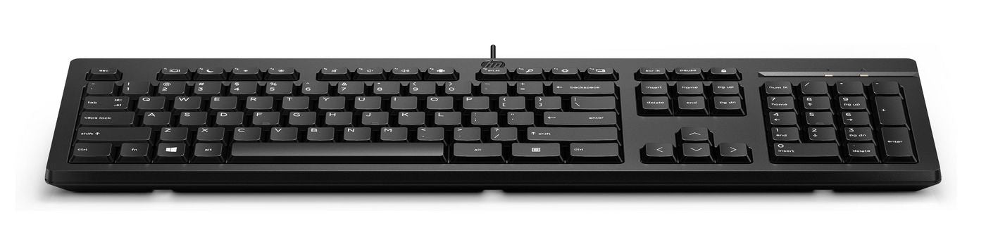 HP 125 – Tastatur – Membran – kabelgebunden (USB) – QWERTY (US-INT) – Schwarz