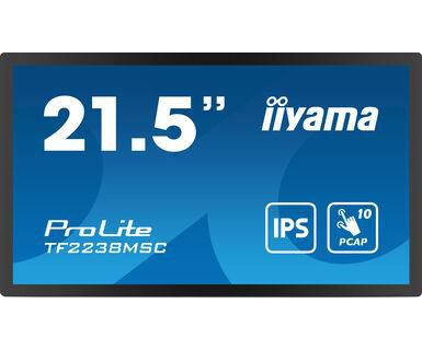 iiyama TF2238MSC-B1 – Touch-Monitor 21,0" – 1920 × 1080 (Full HD), IPS, PCAP 10-Punkt, HDMI/DP