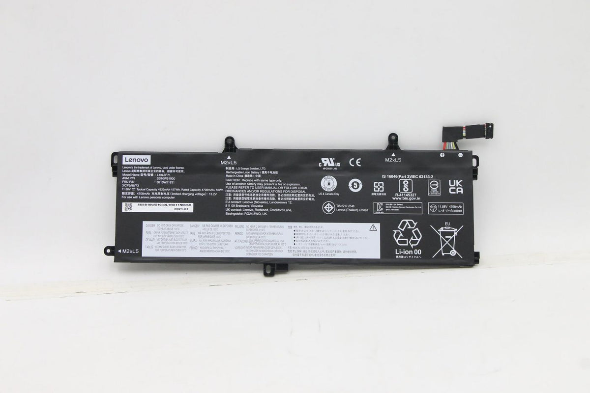 Lenovo Notebook-Akku – für Lenovo-Notebooks – 57 Wh, Lithium-Ion