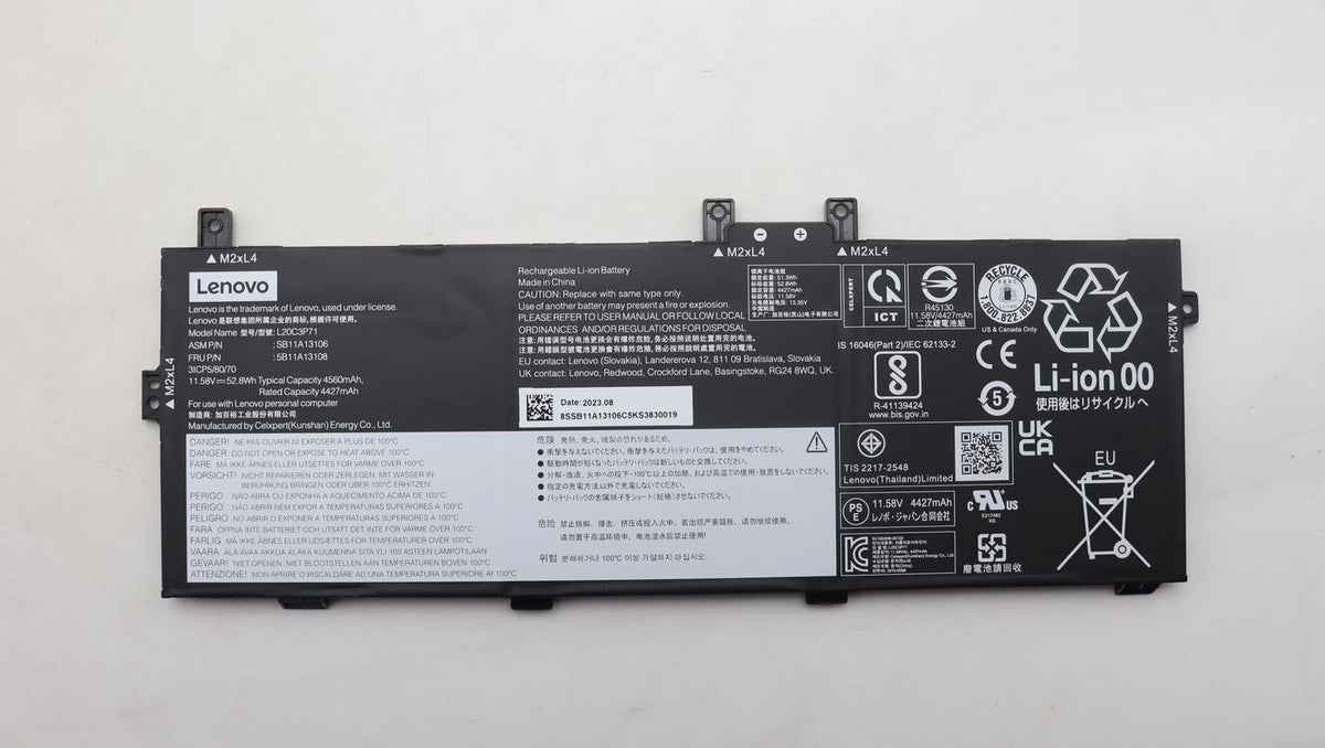 Lenovo Notebook-Akku – für Lenovo Notebooks – 52,8 Wh