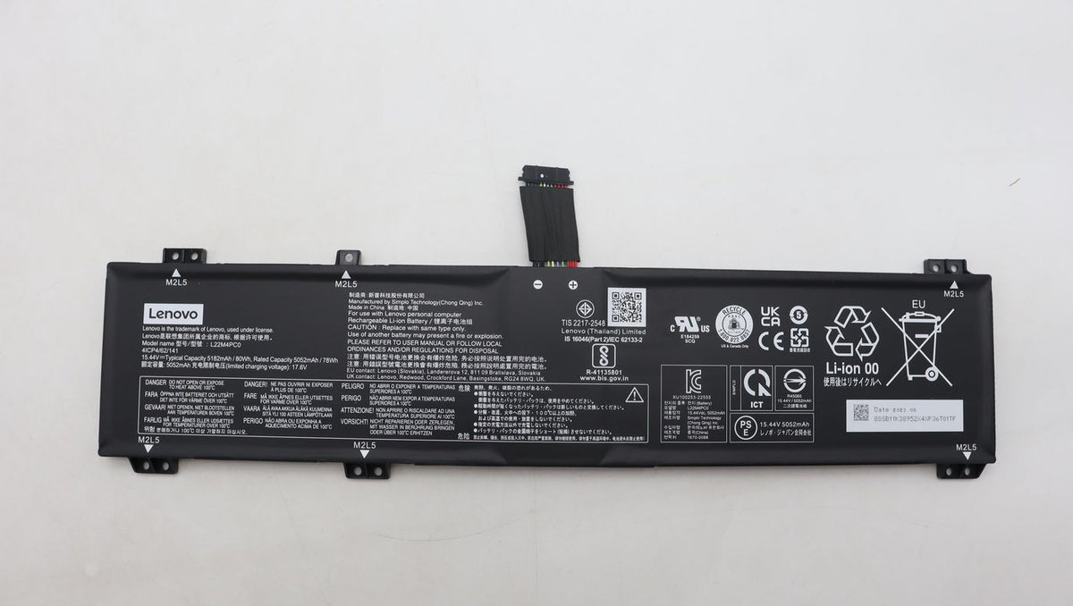 Lenovo Notebook-Akku – für Lenovo (FRU5B11K38959) – 80 Wh, 15,36 V