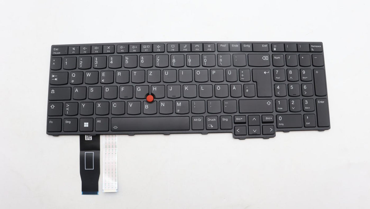 Lenovo Tastatur für ThinkPad T16 (2. Gen.) – Hintergrundbeleuchtung, Ziffernblock, QWERTZ (CH) – Schwarz