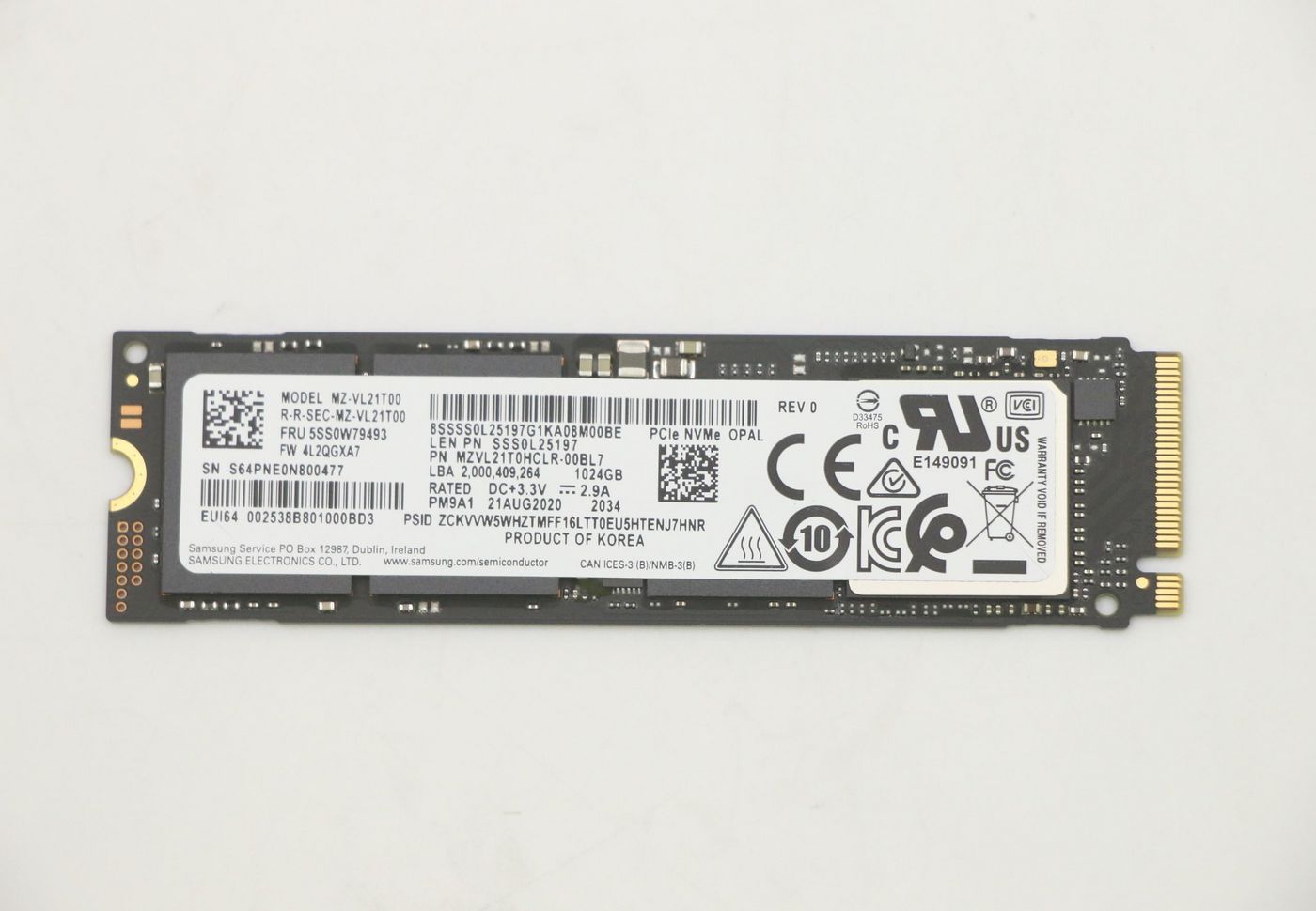Lenovo 1 TB M.2 2280 PCIe NVMe SSD