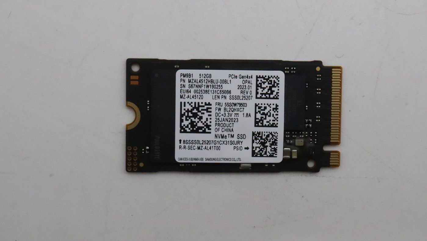 Lenovo M.2 2242 SSD – 512 GB, PCIe 4.0 NVMe, OPAL-Sicherheit