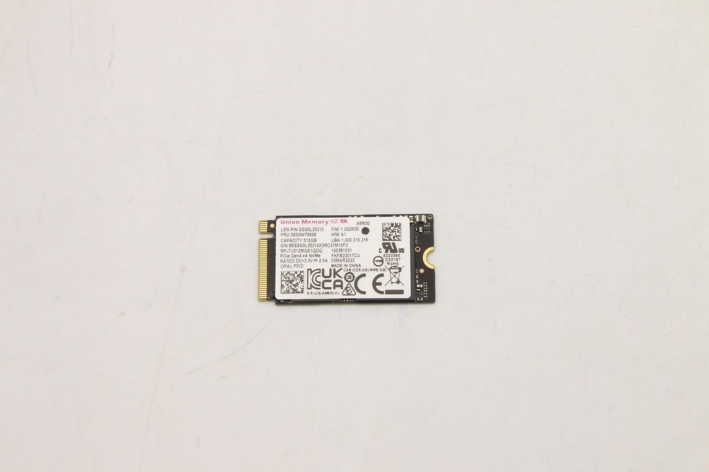 Lenovo M.2 2242 SSD – 512 GB, PCIe 4.0