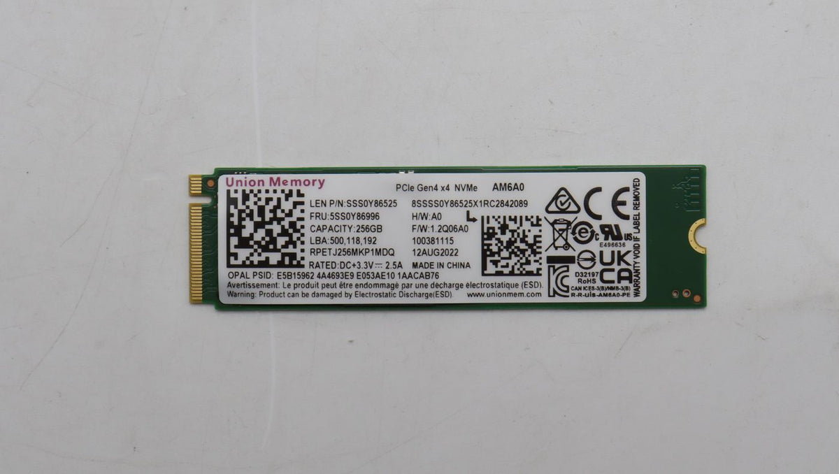 Lenovo 256 GB M.2 2280 PCIe 4.0 NVMe SSD
