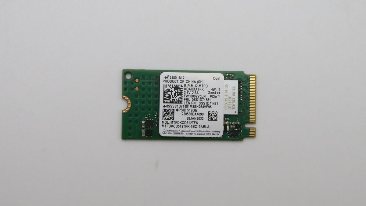 Lenovo M.2 2242 Speichergerät – 512 GB, PCIe 4x4