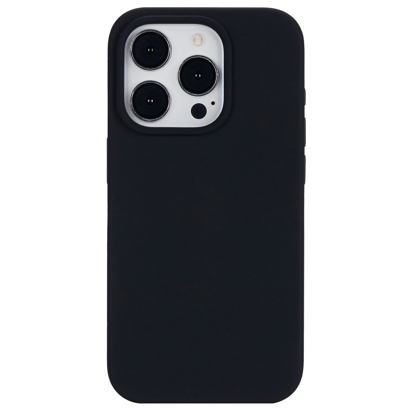 eSTUFF INFINITE (GRS) RIGA Backcover – für Apple iPhone 15 Pro, PC+Silikon+Mikrofaser, Schwarz, stossfest