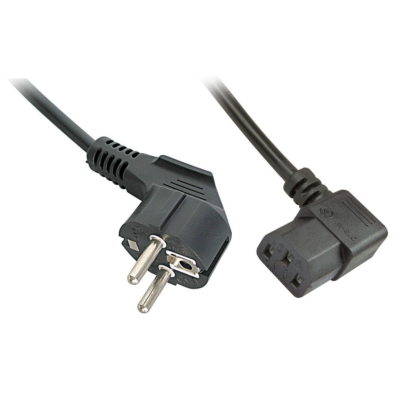 Lindy Netzkabel, Schuko (Typ F) auf IEC C13, abgewinkelt, 2 m