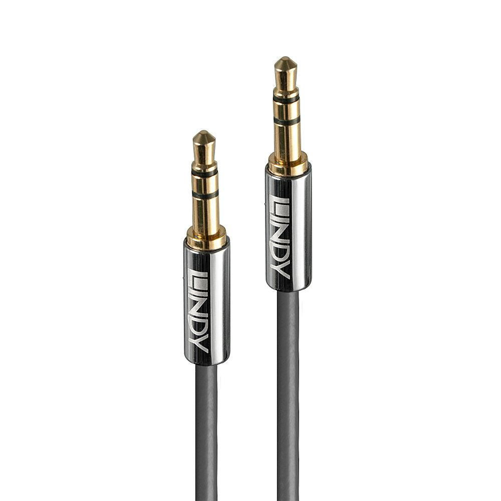 Lindy Audiokabel 3,5 mm Klinke (Stecker) auf 3,5 mm Klinke (Stecker) – 1 m, 3-polig (TRS), Anthrazit