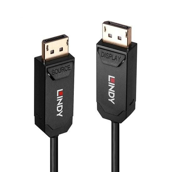 Lindy DisplayPort 2.0 UHBR10 Glasfaser-Hybridkabel – 20 m – für DisplayPort-Geräte