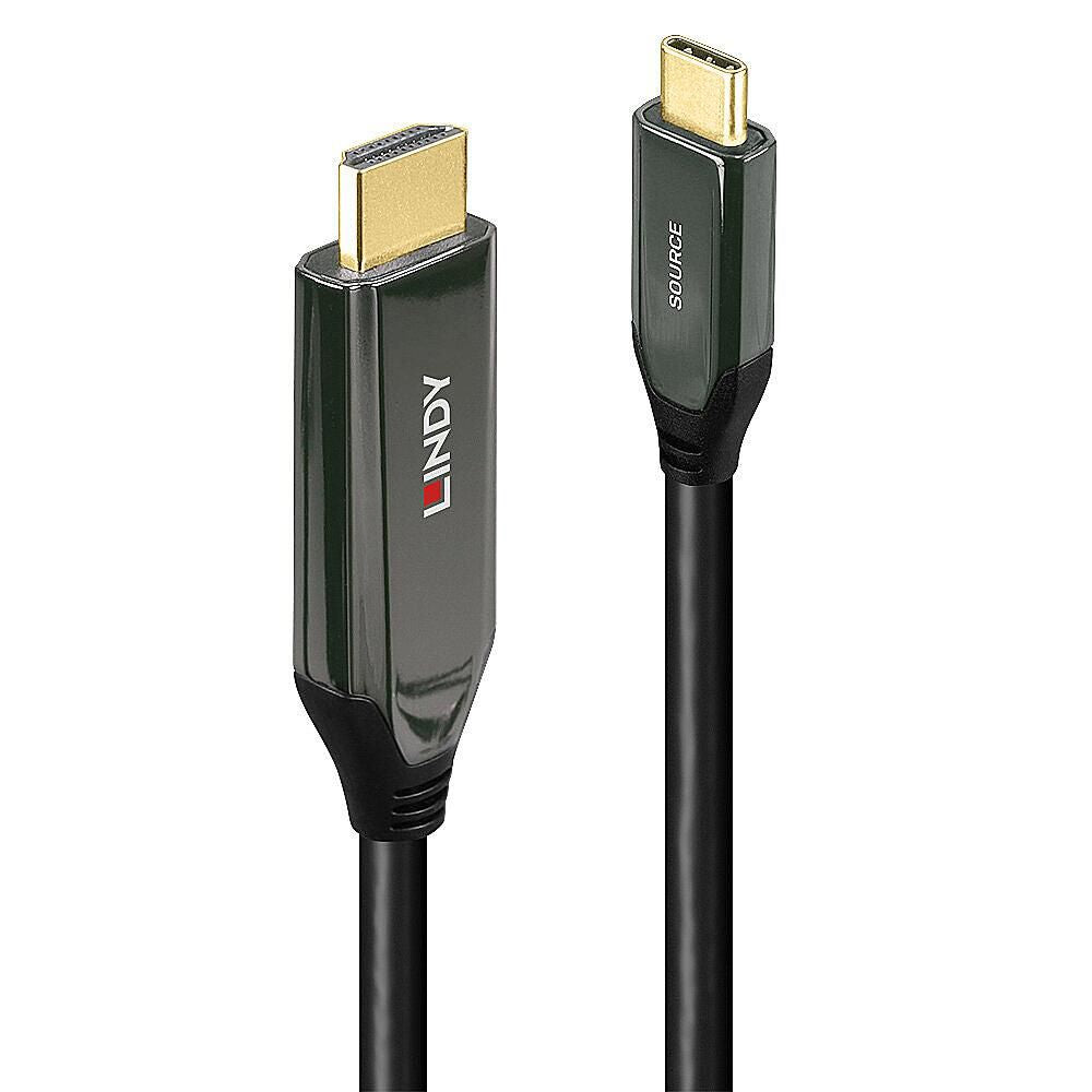 Lindy USB-C zu HDMI Kabel – 8K (7680 × 4320) @ 60 Hz, 3 m, HDMI 2.1, HDR, Schwarz