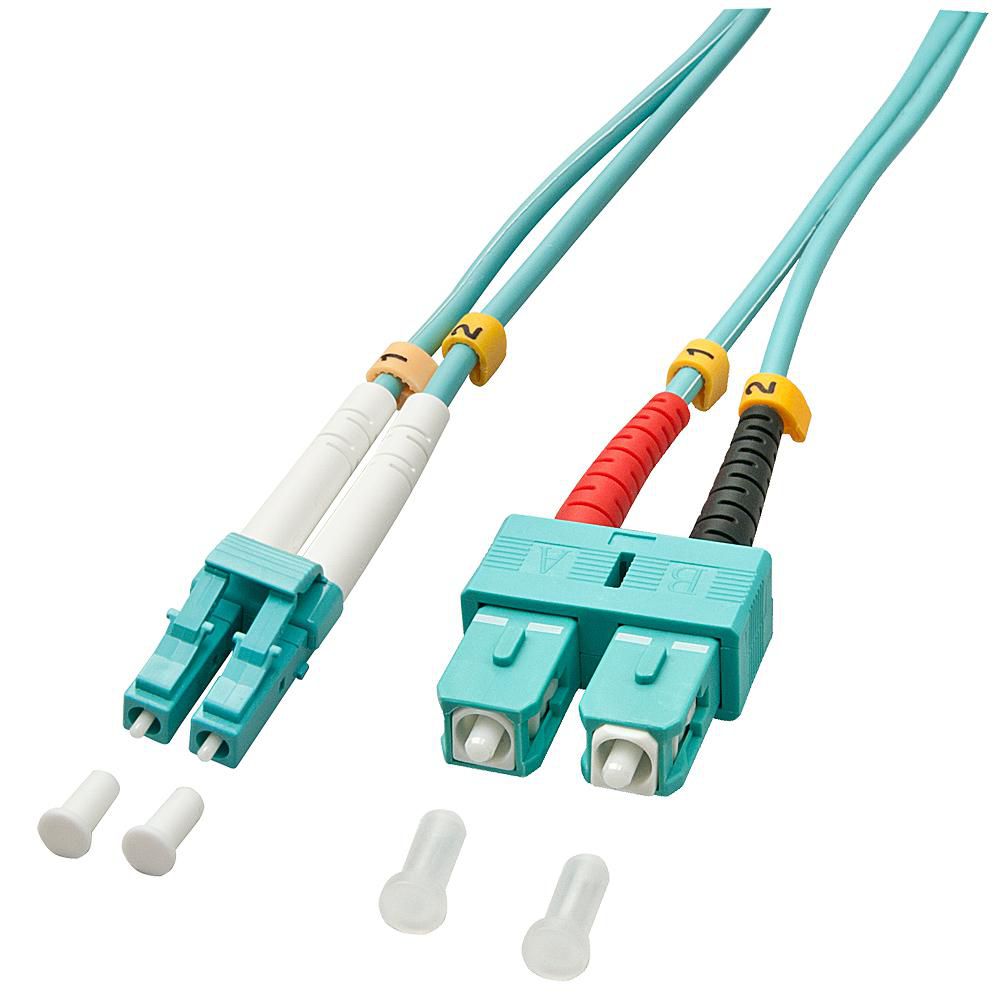 Lindy LWL-Patchkabel – LC–SC, Multi-Mode OM3, 2 m