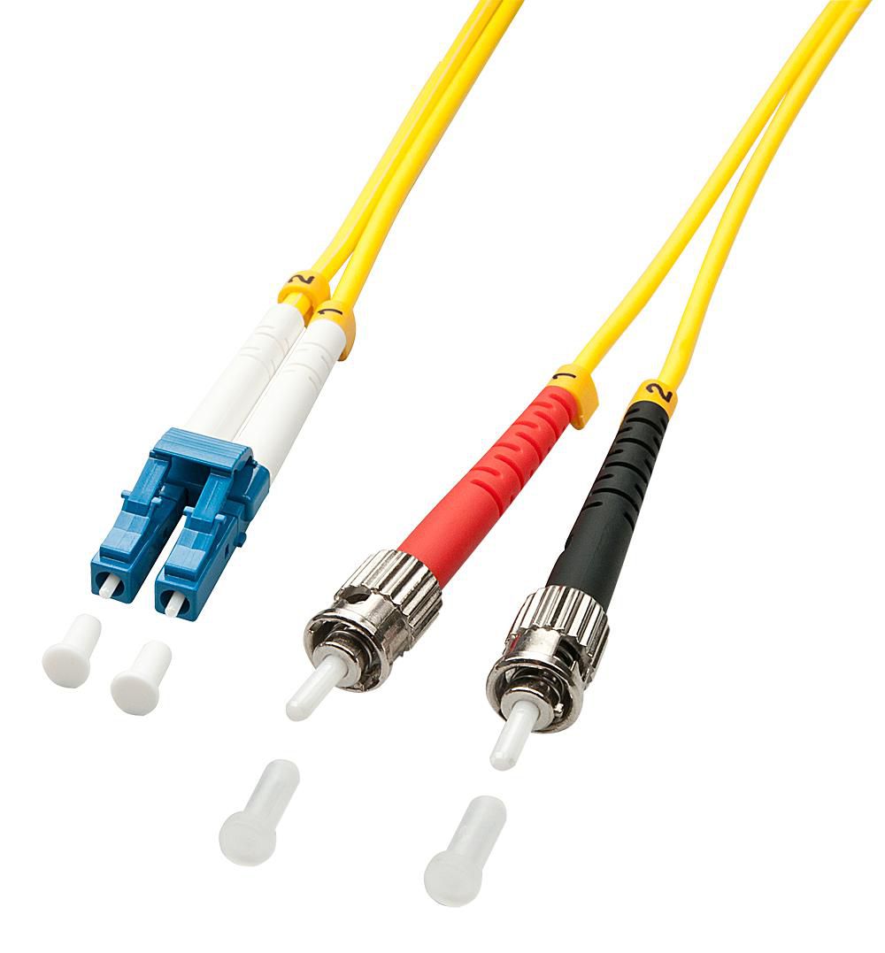 Lindy LWL-Patchkabel – LC-ST, Single-Mode, 5 m, Gelb
