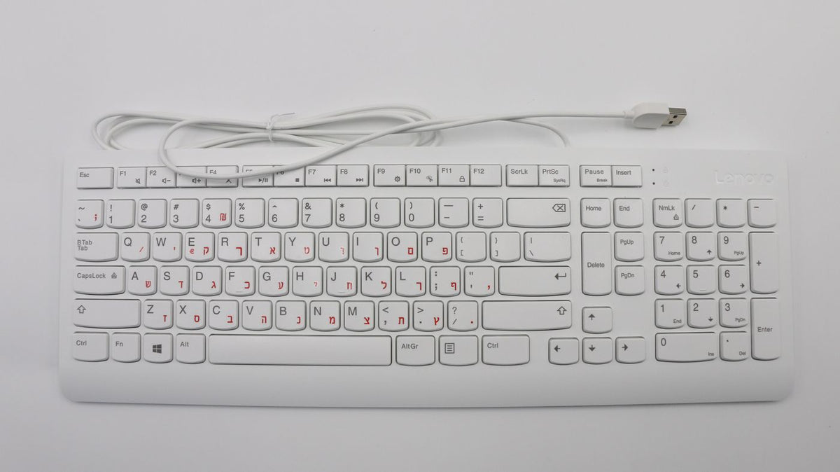 Lenovo Tastatur – kabelgebunden – weiss