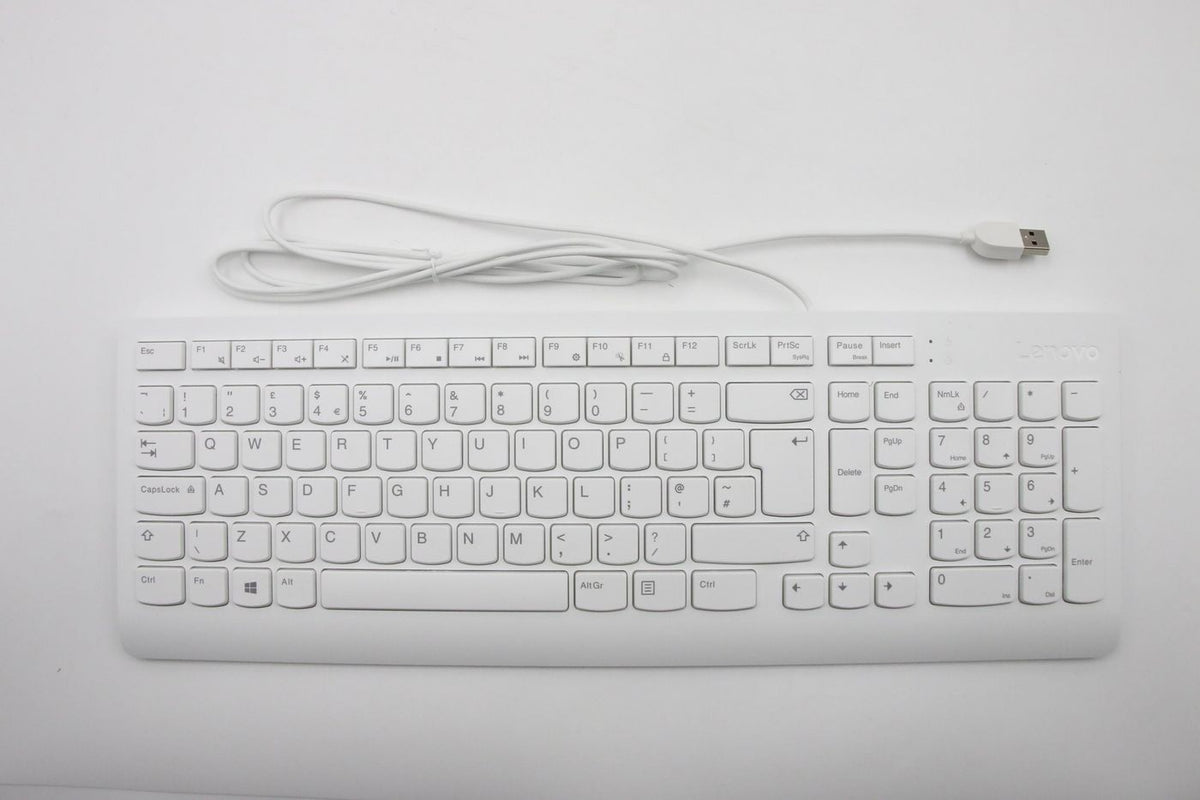 Lenovo Tastatur – kabelgebunden (USB) – QWERTY (UK-INT) – Weiss