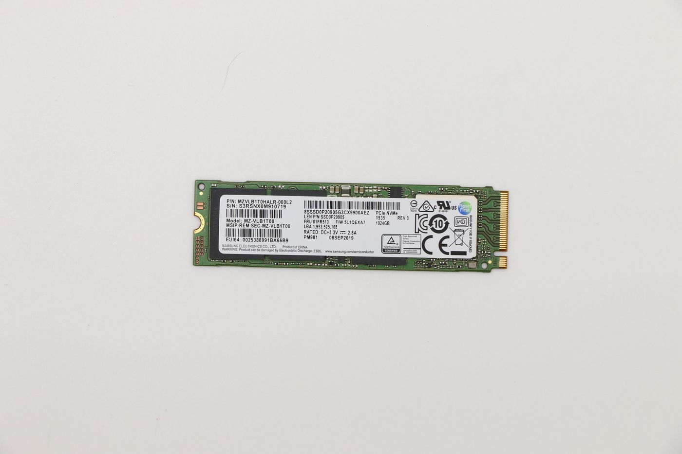 Lenovo SSD – M.2 PCIe, 1 TB