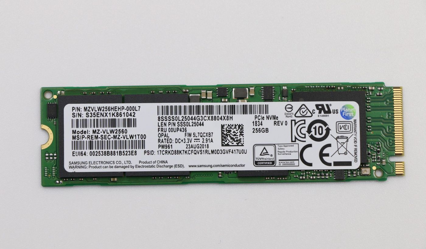 Lenovo M.2 Solid State Drive – 256 GB, PCIe 3.0 ×4