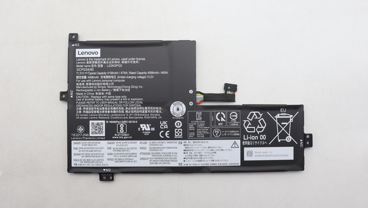 Lenovo Notebook-Akku – für Lenovo 100e Chromebook (3. Gen.) – 47 Wh, 3 Zellen