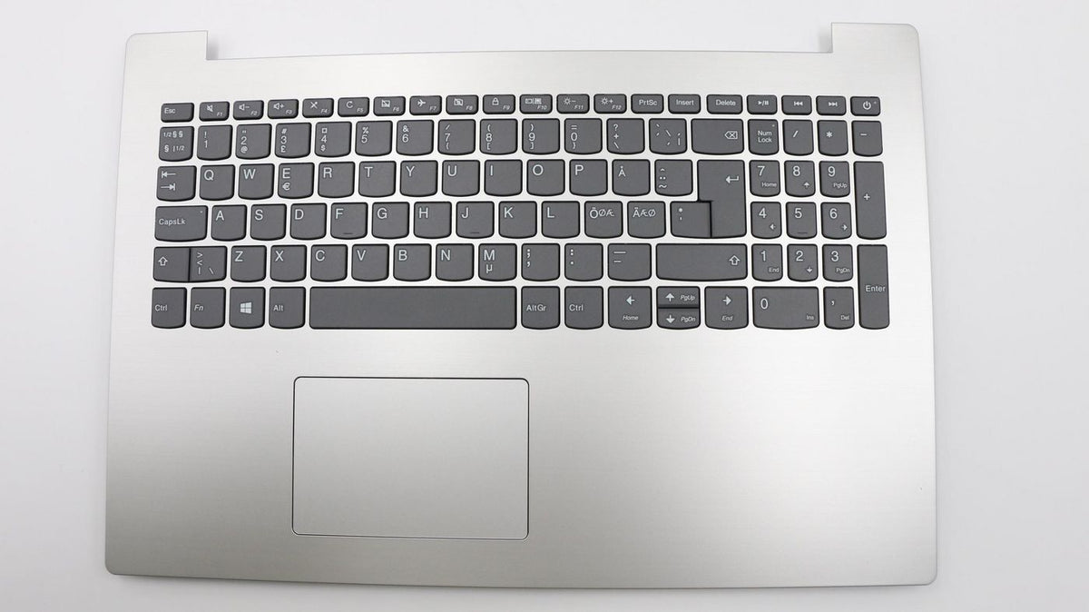Lenovo Tastatur-Case für Lenovo L81EY – mit Touchpad, Nordic – Platingrau